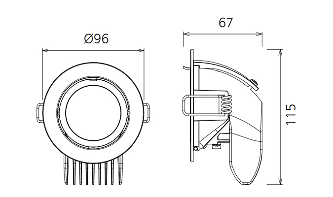 88mm cutout downlight size guide