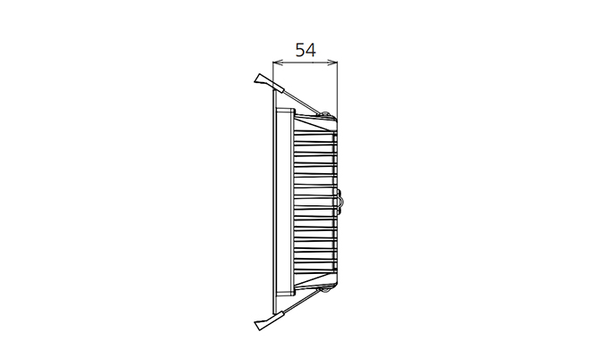 square recessed downlights sizes