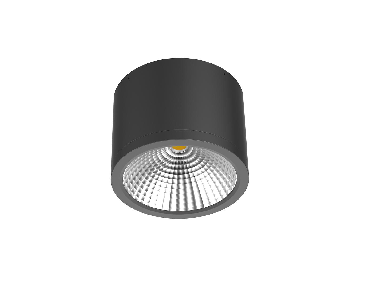 Dimmable black cylinder downlight