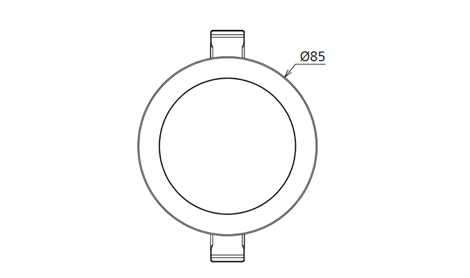 2.5 inch recessed downlighting