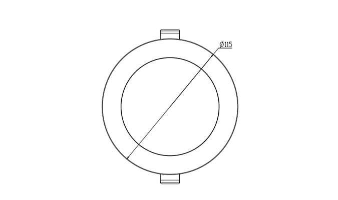 smd downlight Dimensions 95mm cut out