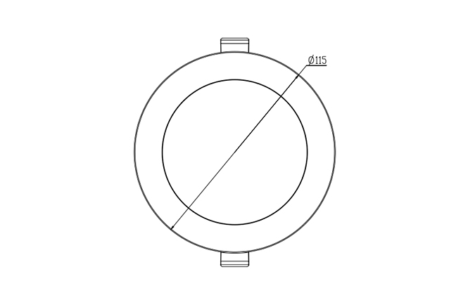 95mm cutout recessed downlight