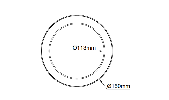 warm white mounted led downlight sizes