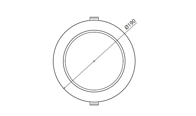 170mm cutout led downlight