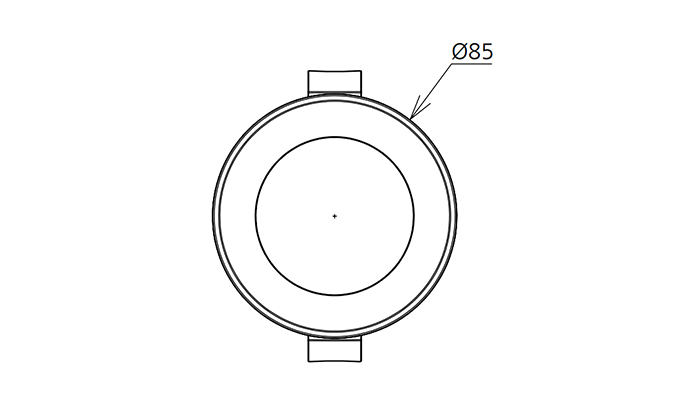 small mini downlight Dimensions Diagram