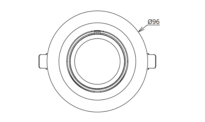 90mm cutout recessed downlight