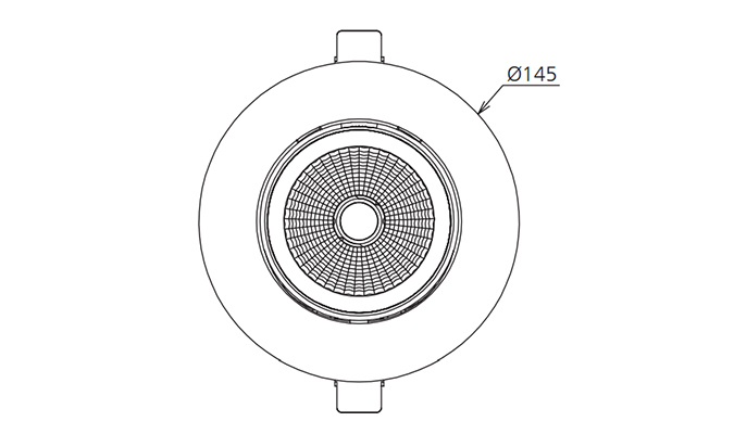 led downlight with 130mm cutout