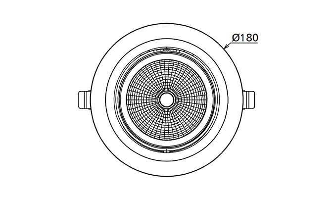 45w Down light 170mm cut out sizes