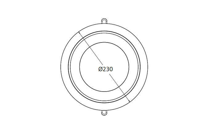 220mm cut out Downlight