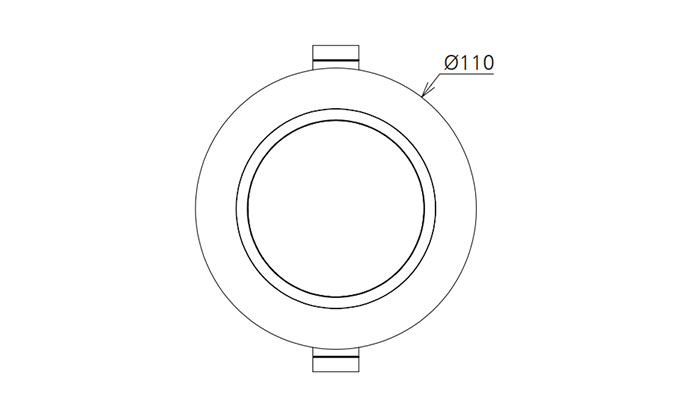3 inch round led downlight Dimensions