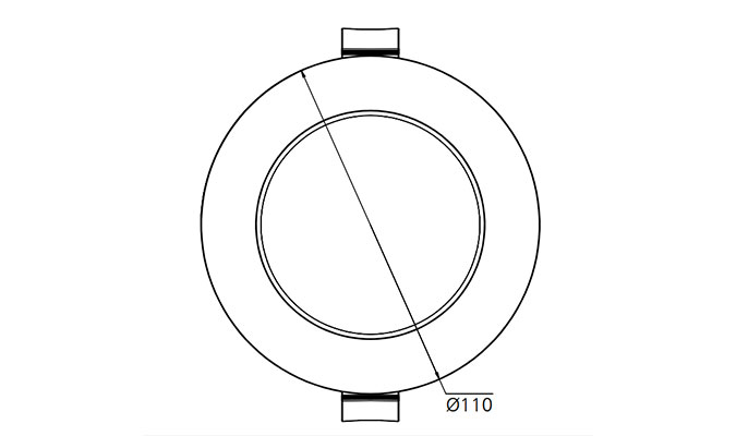 led downlight 95mm cut out