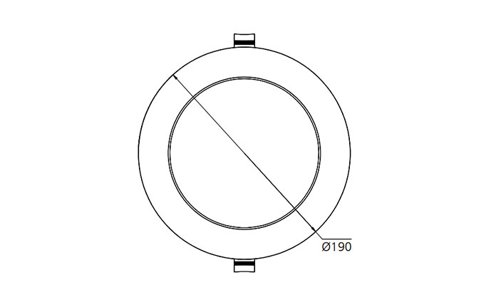 16watts led downlight Dimensions