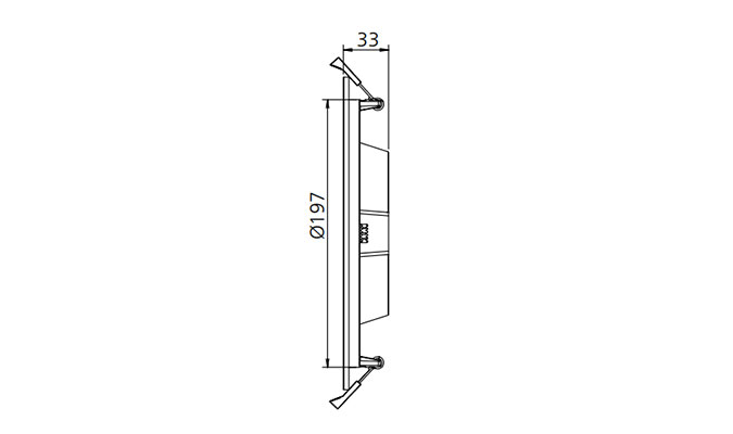 210mm cutout led downlight