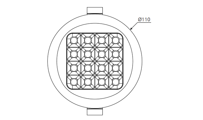 95mm Commercial Downlight Dimensions