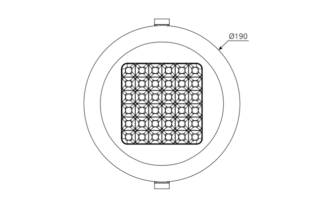 Dimensions 170mm cut out