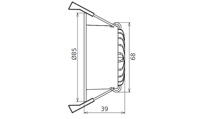 Commercial 2.5 inch Downlight Dimensions