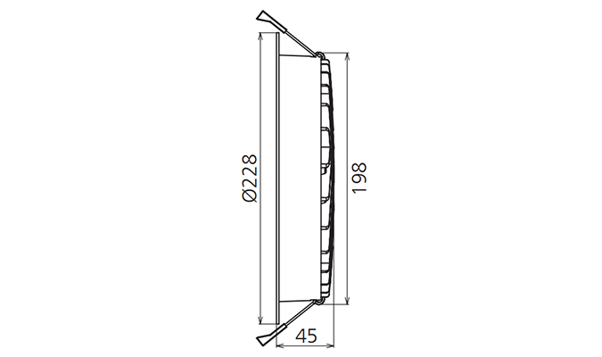 25w led downlight sizes