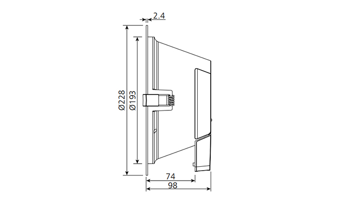 25w Down light 98mm cut out sizes