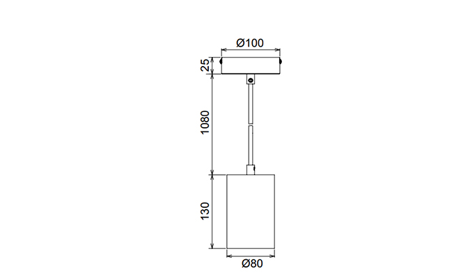 suspended led downlight Dimensions
