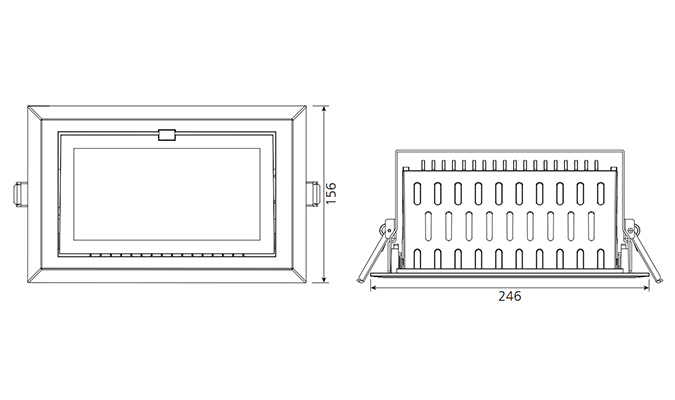 Adjustable LED Downlight size guide