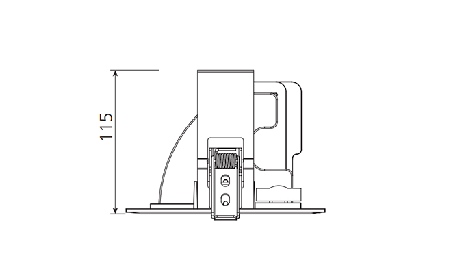 SMD Rectangular downlight Dimensions