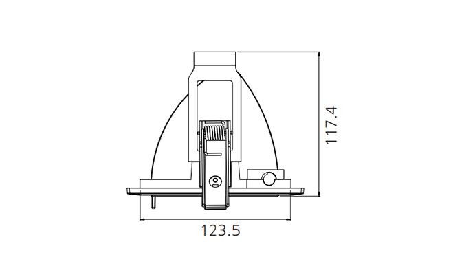 130mm cutout recessed downlight Dimensions