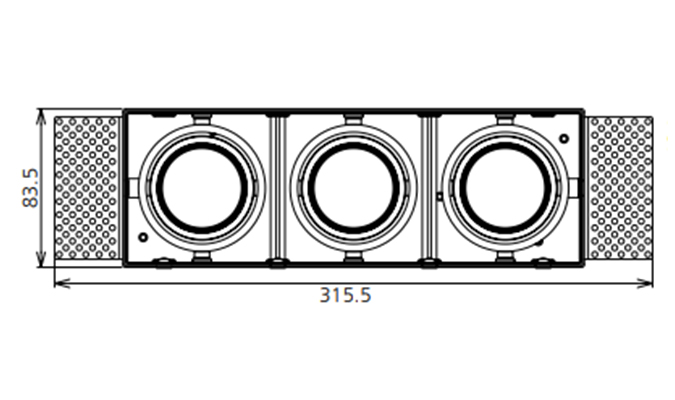 24w downlight dimensions diagram