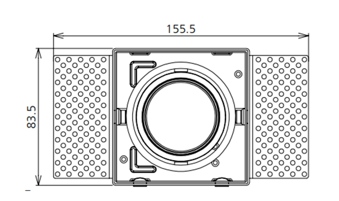 sizes of 8w square downlight