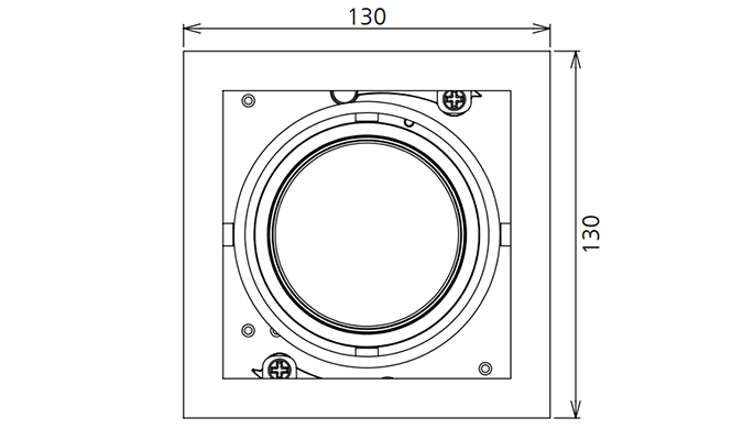 Grille Downlight Dimensions
