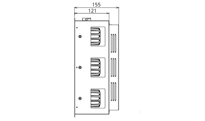 three heads grille light dimensions