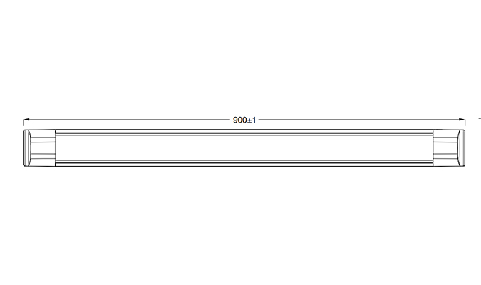 3ft Diffused batten Dimensions