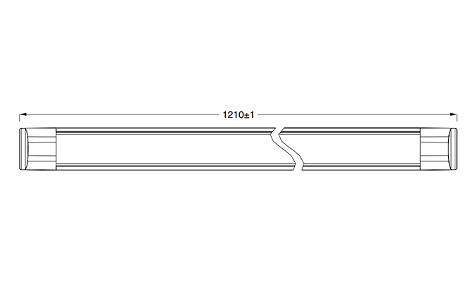 LED batten IP20 1200mm Dimensions