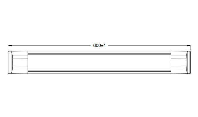 commercial 600mm led batten