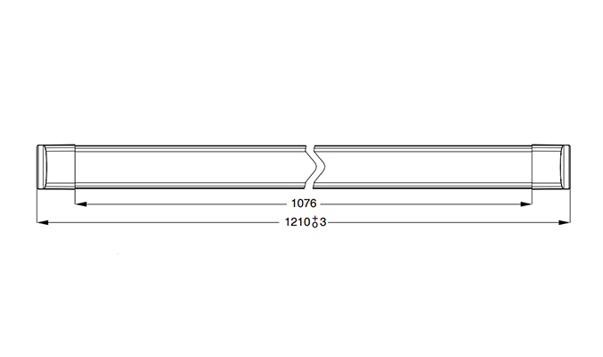 1200mm waterproof batten tube light Dimensions