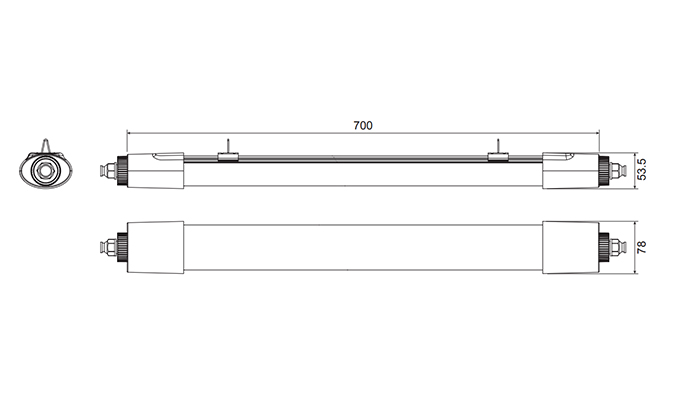 700mm best led batten lights