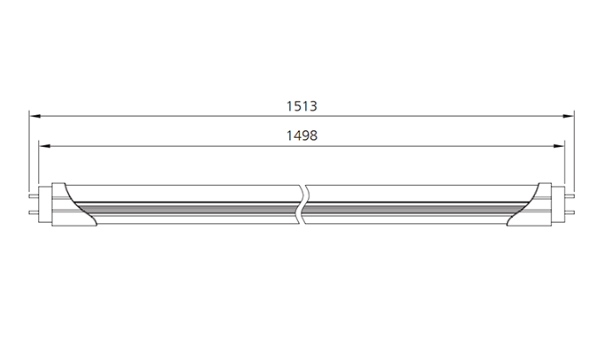 1500mm length AL+PC LED Tube light