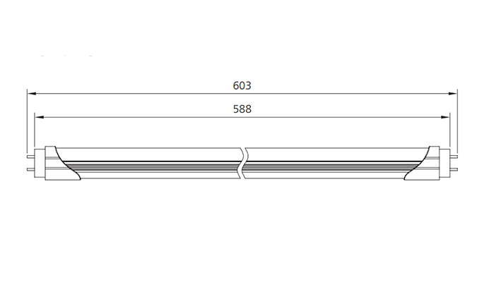 0.8 thickness tube light