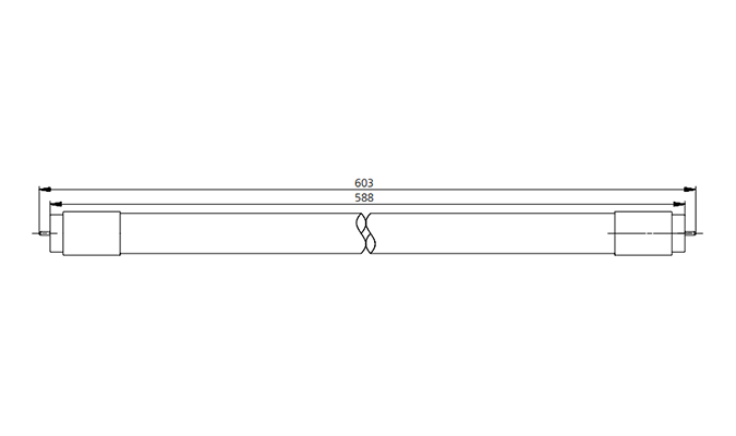 600mm t8 led tube