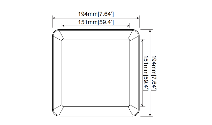 sizes of 6 square led downlights