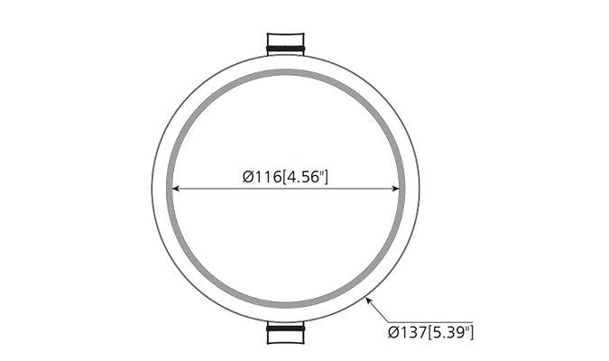 4inch round led downlight Dimensions