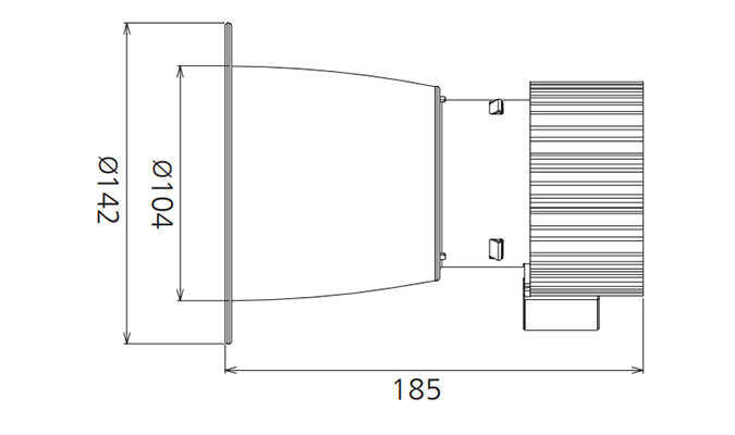 4 inch led retrofit downlight Dimensions