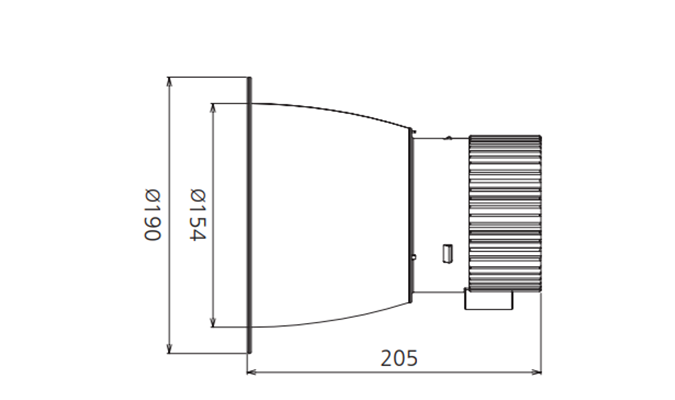 indoor ip20 recessed downlight kit Dimensions