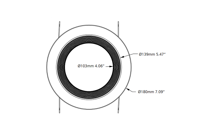 sizes of high cri90 dimmable downlight