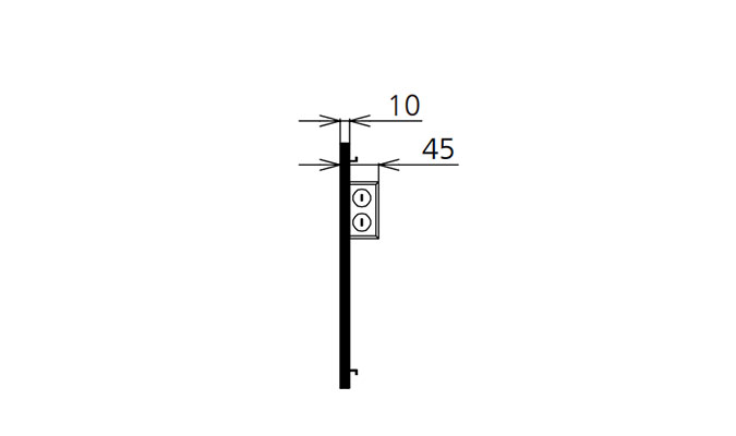 LED Flat Panel 1x4 40W Dimensions