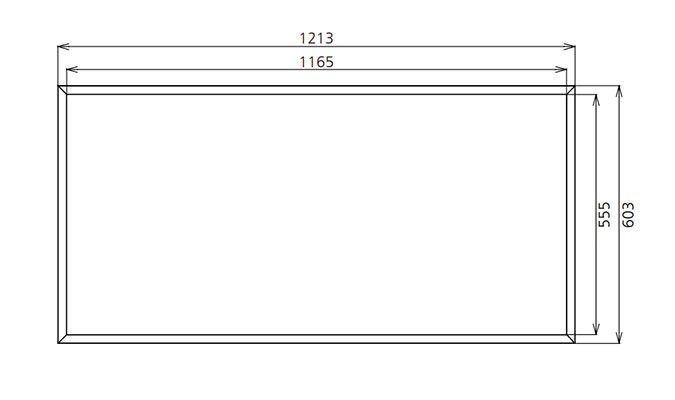 led slim panel light Dimensions