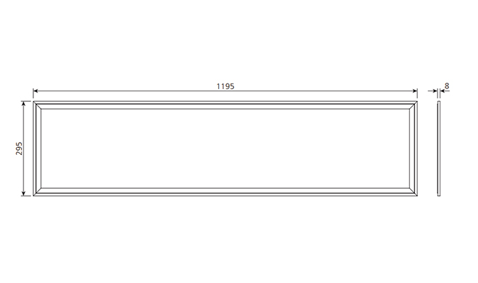 30x120 led panel Dimensions Diagram