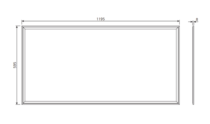 surface mounted led panel light polar chart