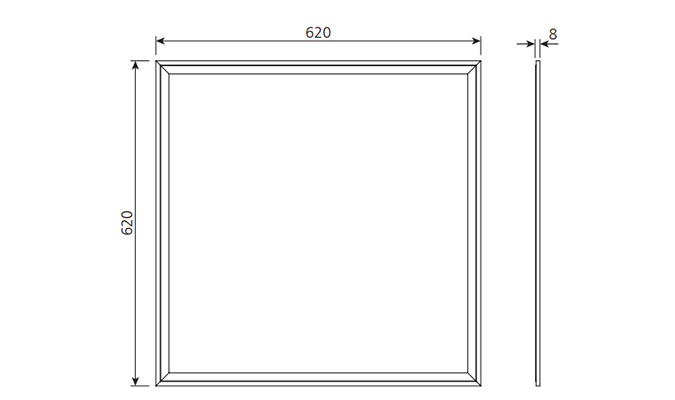 620x620 led panel light sizes chart