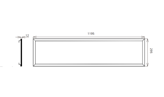 300x1200 led panel Dimensions