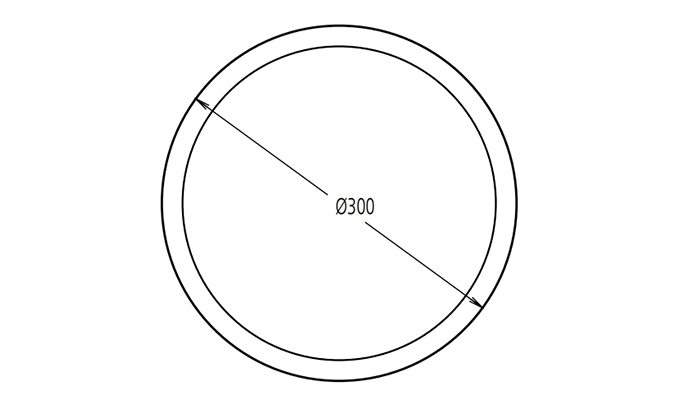 300mm diameter led panel light